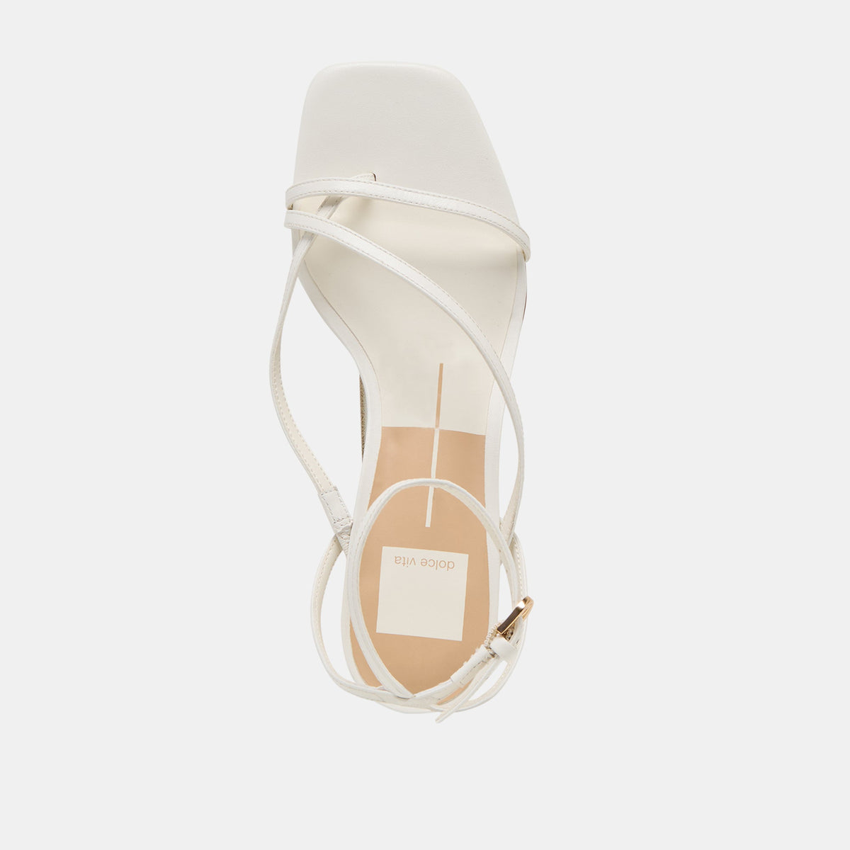 Karlos Wide True White Leather Sandals | Dolce Vita