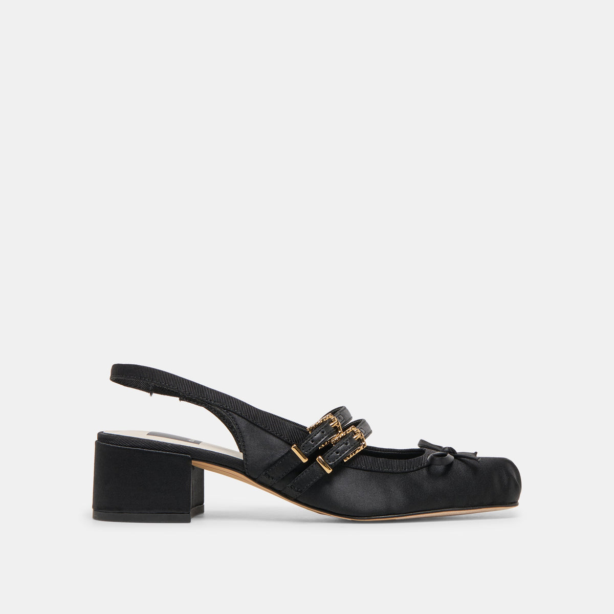 Loris Onyx Satin Heels | Dolce Vita
