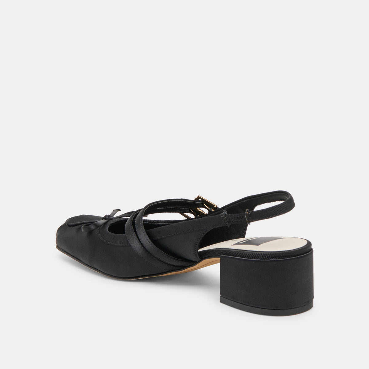 Loris Onyx Satin Heels | Dolce Vita