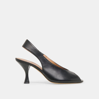 Madow Black Leather Heels | Dolce Vita