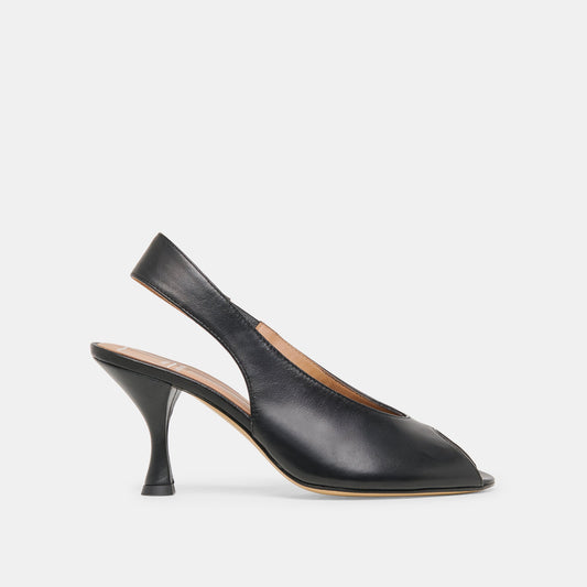 Madow Black Leather Heels | Dolce Vita