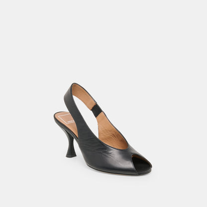 Madow Black Leather Heels | Dolce Vita