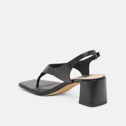 Yves Black Leather Heels | Dolce Vita