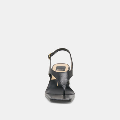 Yves Black Leather Heels | Dolce Vita