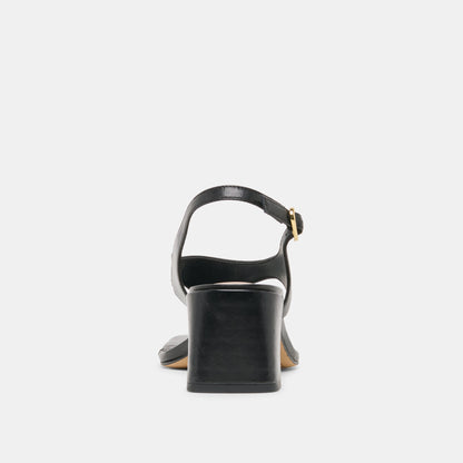 Yves Black Leather Heels | Dolce Vita