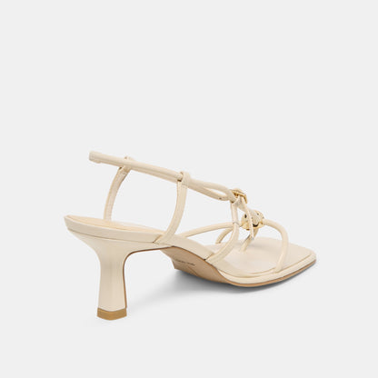 Manji Wide Creme Leather Heels | Dolce Vita