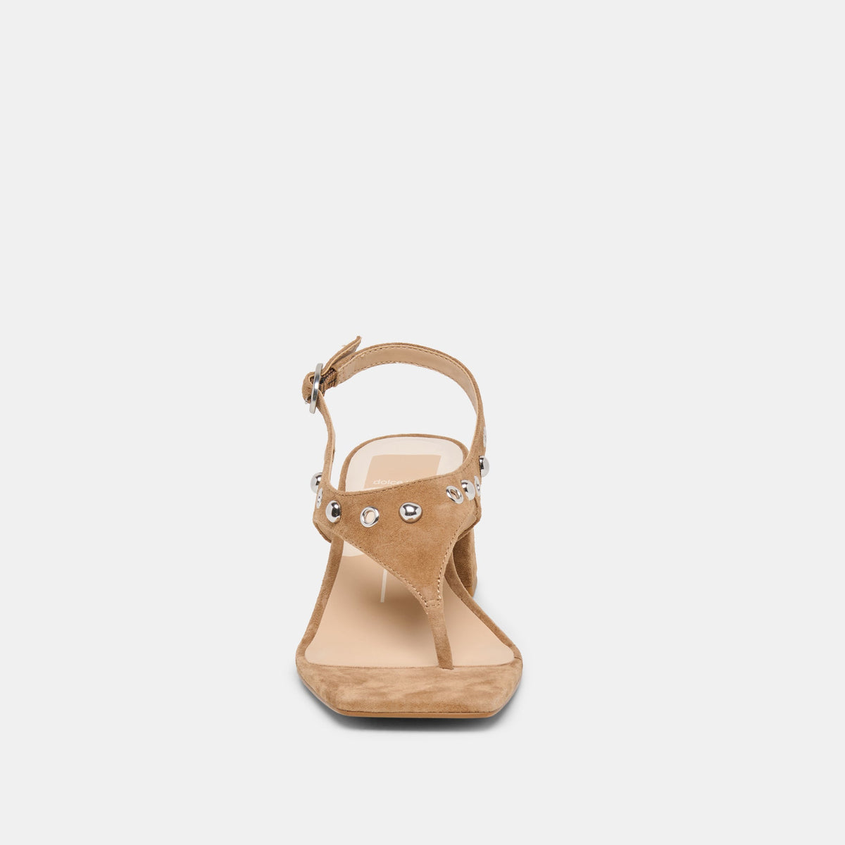 Yves Stud Lt Brown Suede Heels | Dolce Vita