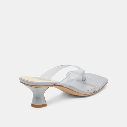 Brevel Vinyl Wide Dusty Blue Jelly Heels | Dolce Vita