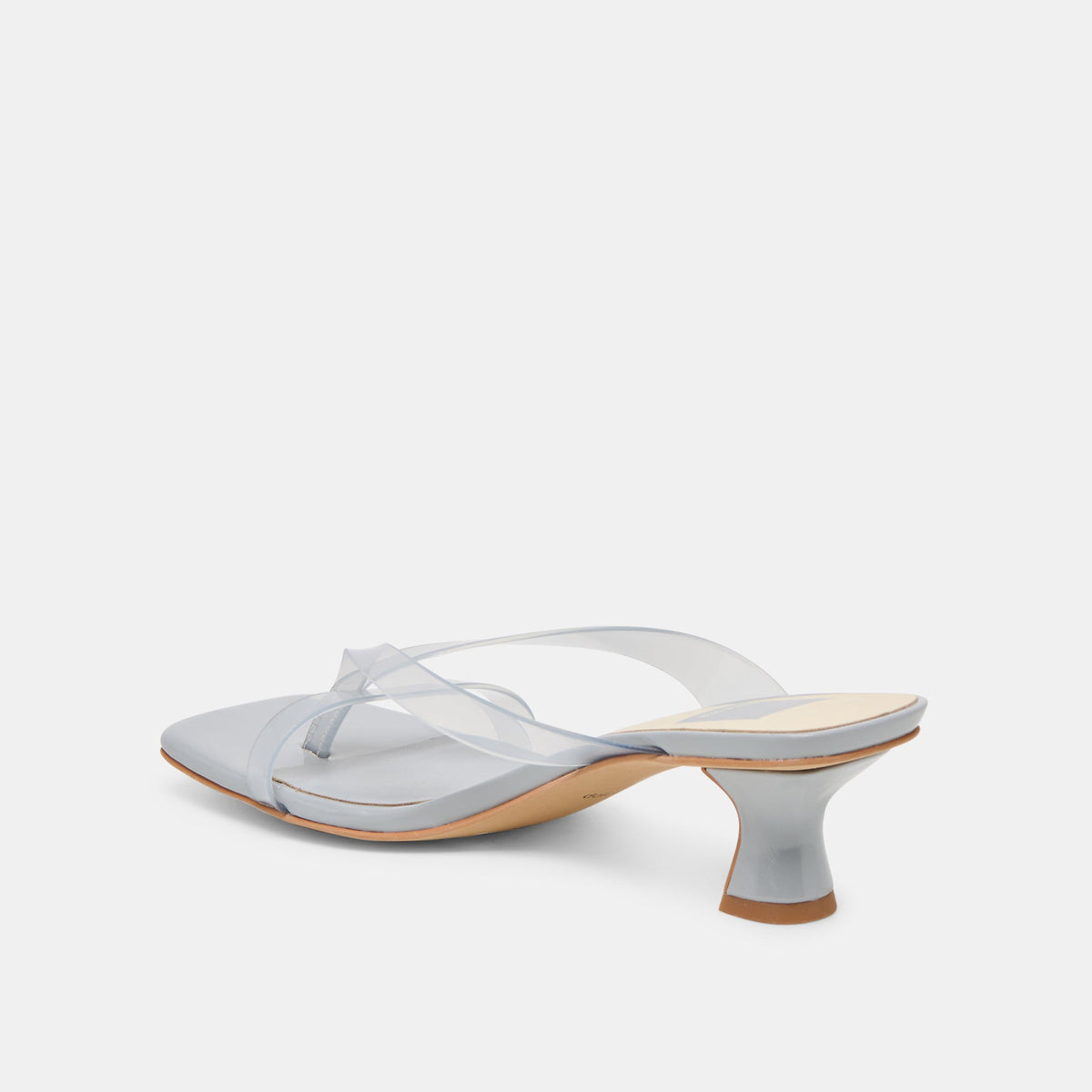 Brevel Vinyl Wide Dusty Blue Jelly Heels | Dolce Vita