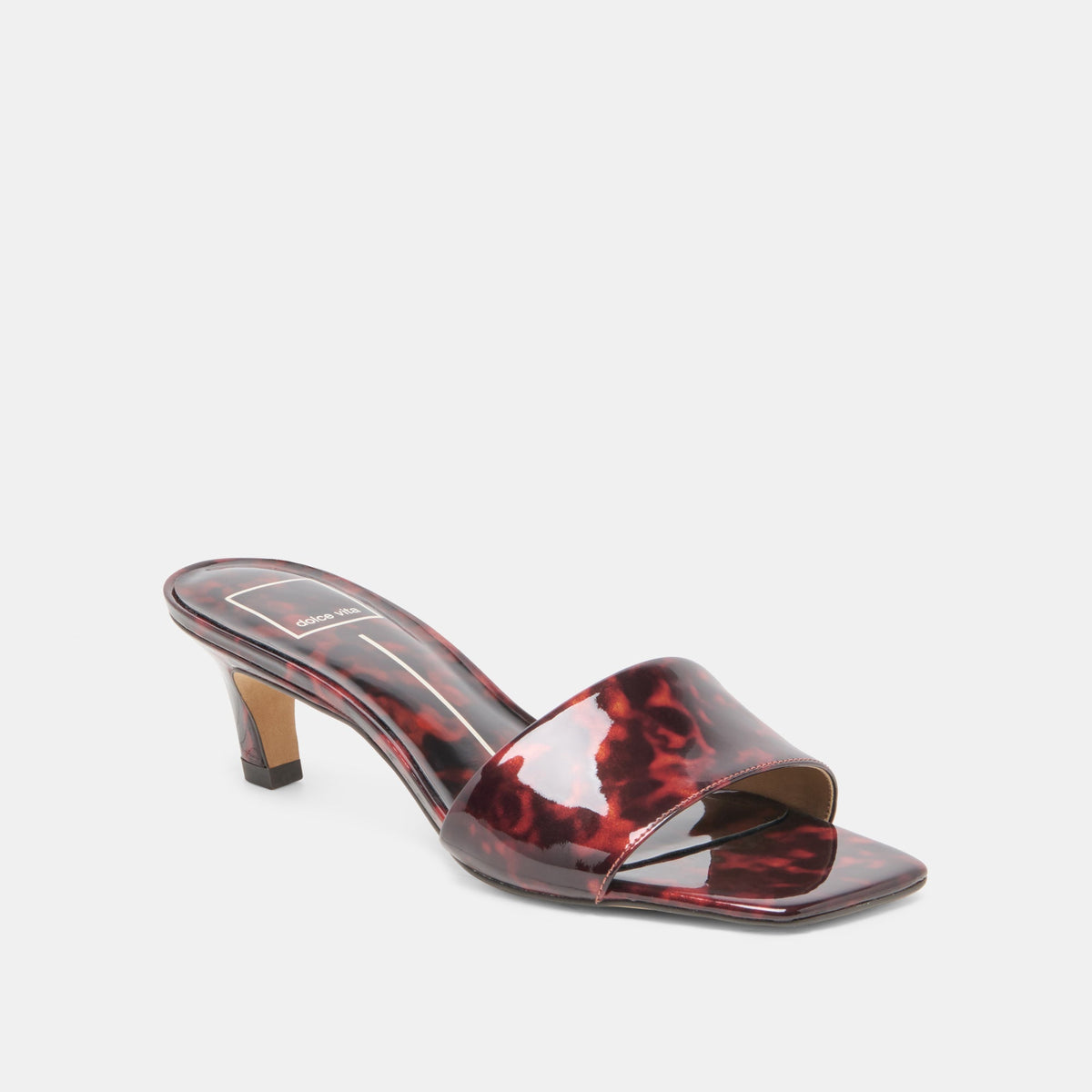 REXA Tortoise Patent Leather Kitten Heels | Dolce Vita