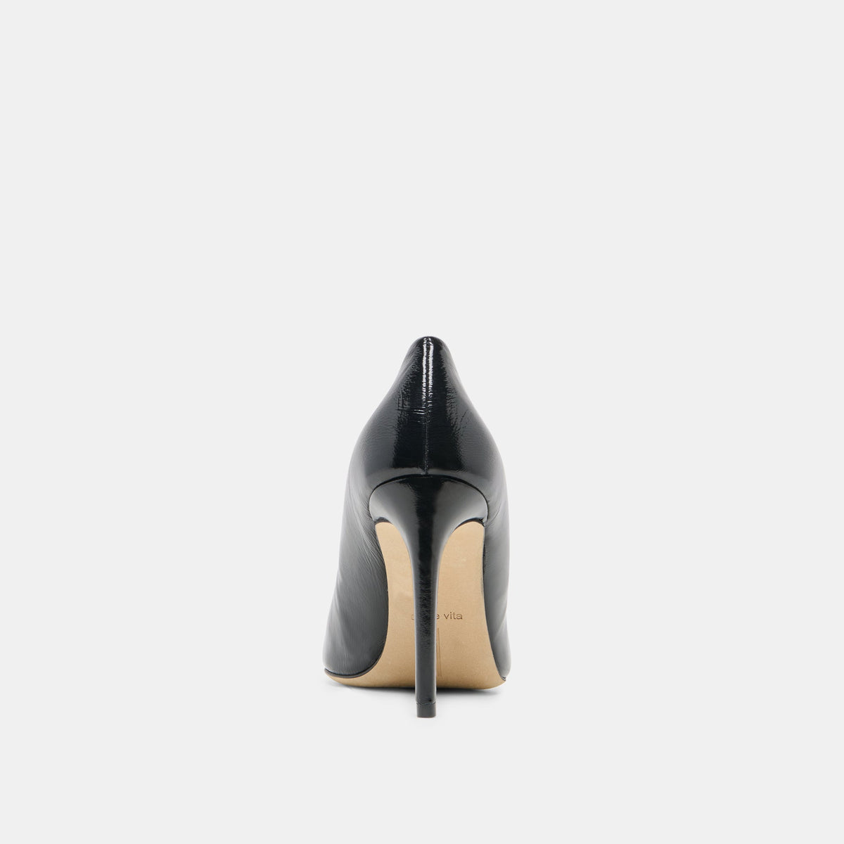 LANKY Black Leather Closed-Toe Pump Stiletto Heels | Dolce Vita