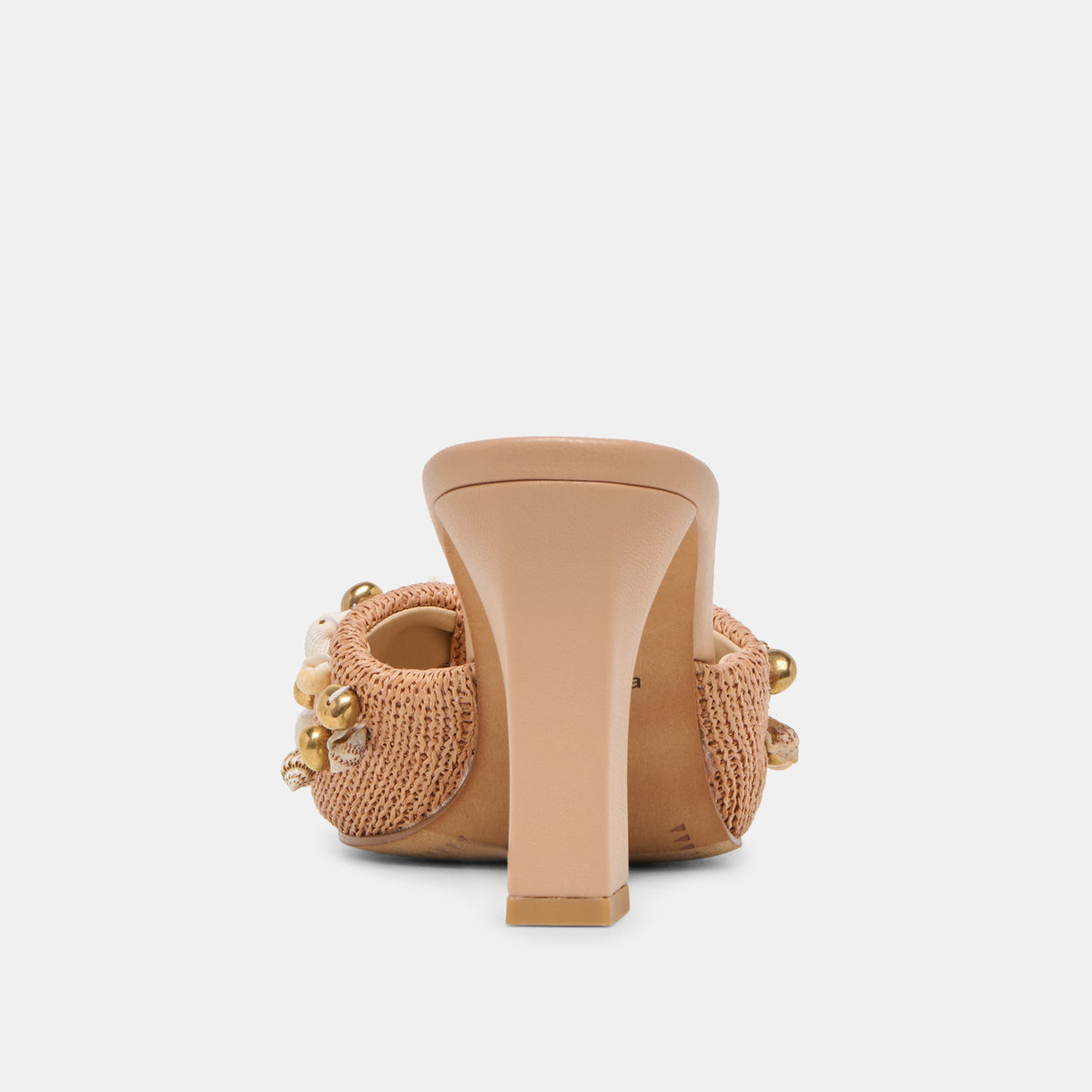 Tylah Toffee Beaded Raffia Heels | Dolce Vita