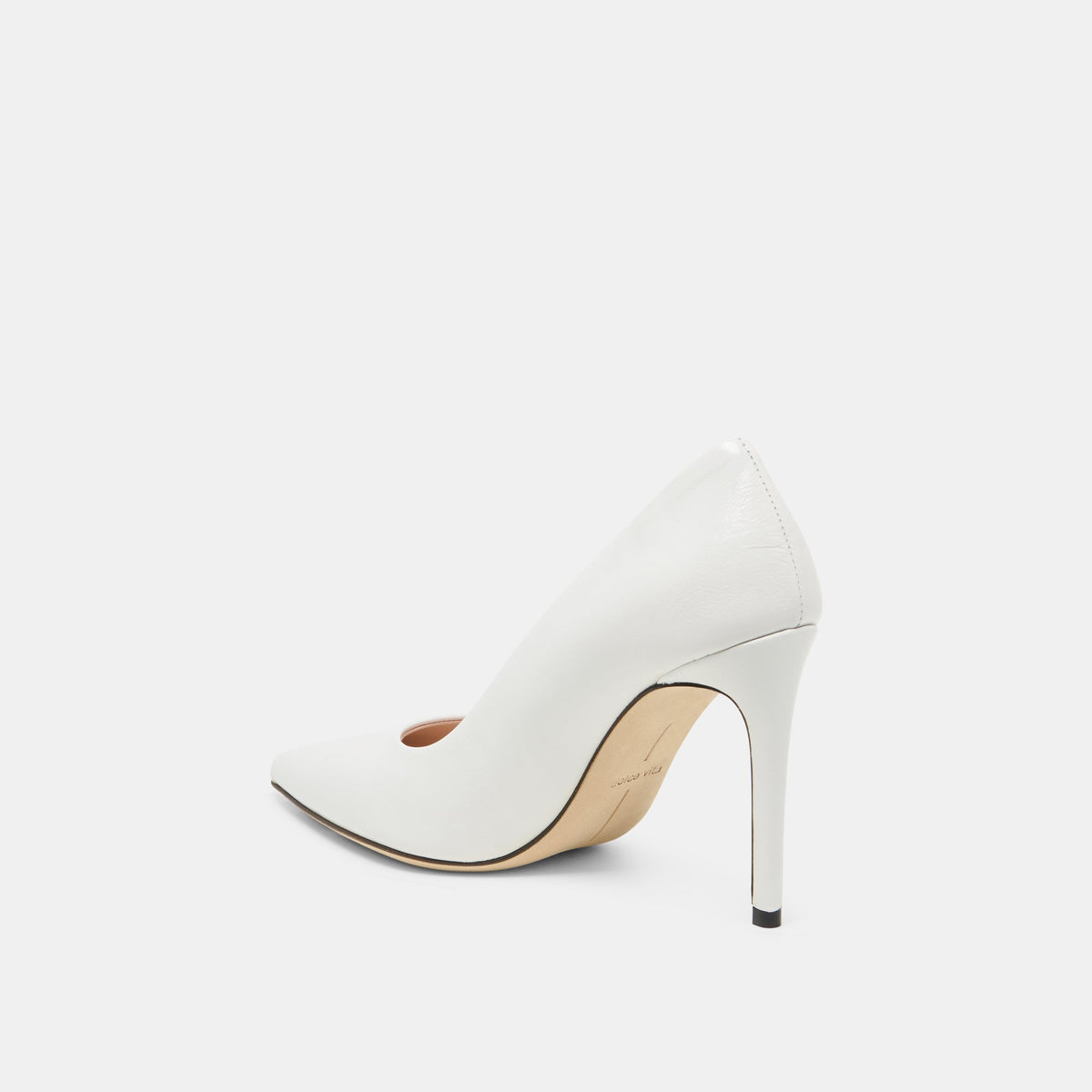 LANKY White Leather Closed-Toe Pump Stiletto Heels | Dolce Vita