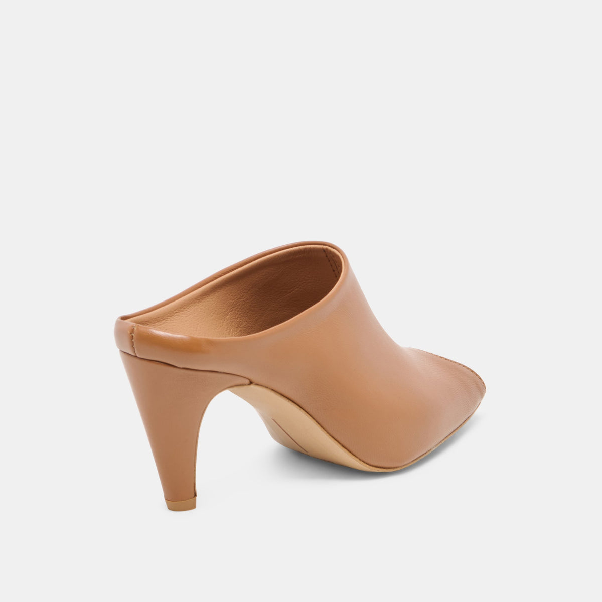 MERY Brown Leather Peep-Toe Heels | Dolce Vita