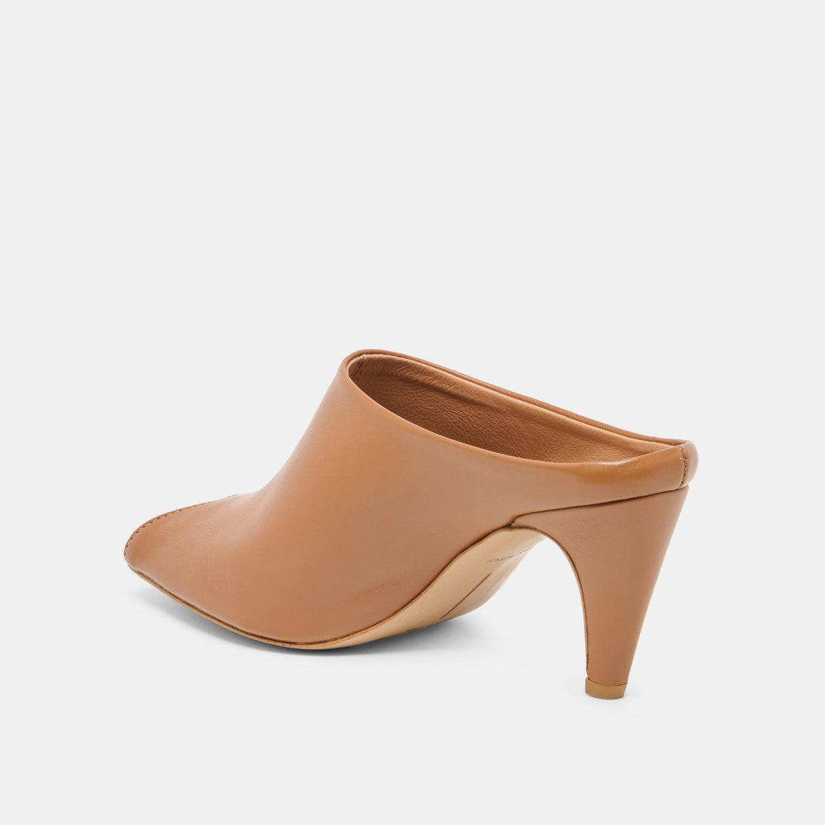 MERY Brown Leather Peep-Toe Heels | Dolce Vita