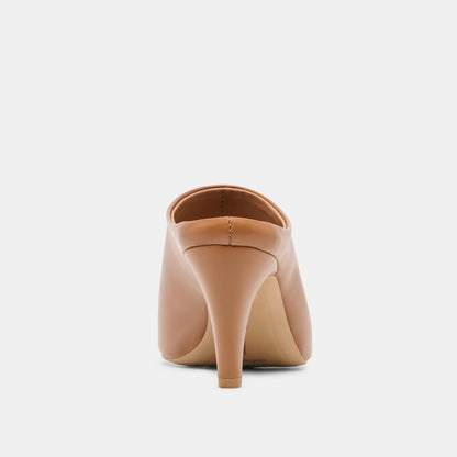 MERY Brown Leather Peep-Toe Heels | Dolce Vita