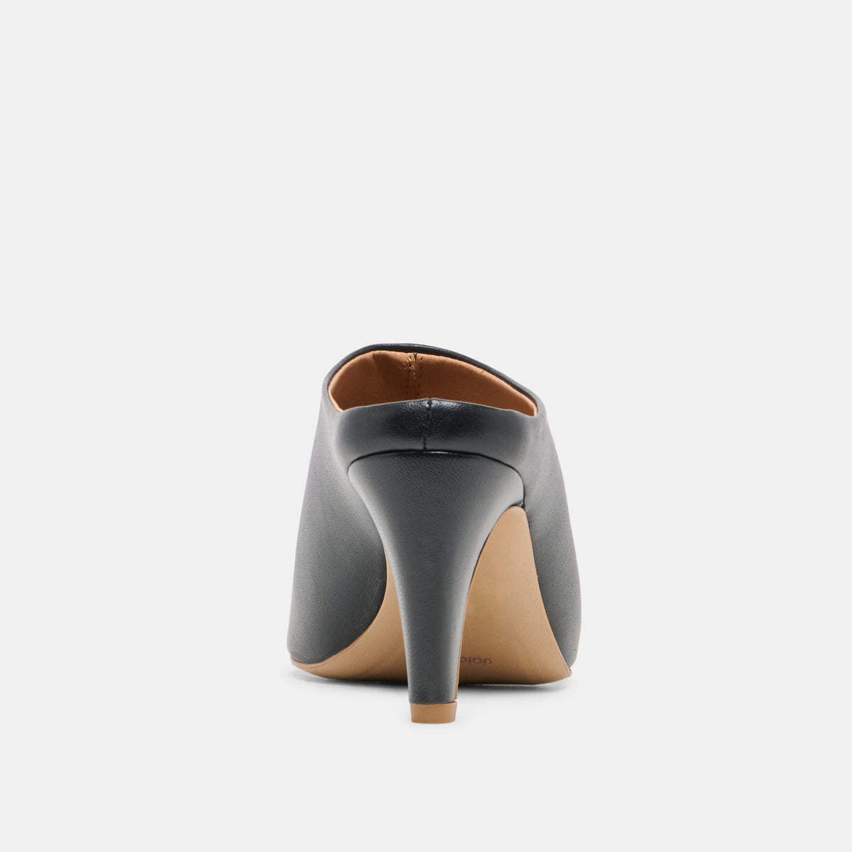 MERY Black Leather Peep-Toe Heels | Dolce Vita