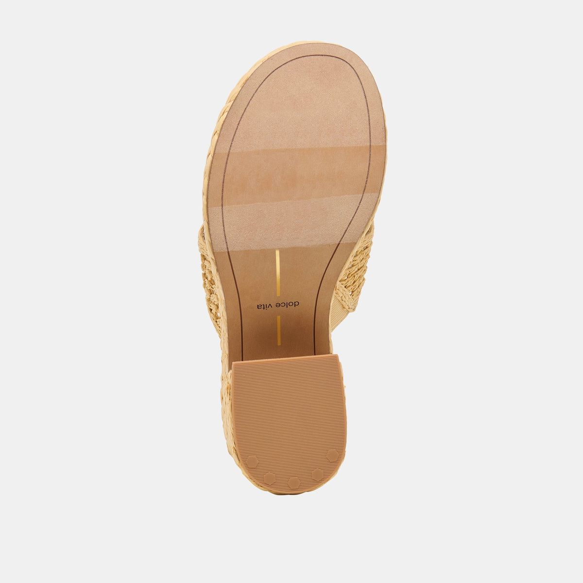 RIPPLE Lt Natural Raffia Platform Thong Block Heel | Dolce Vita