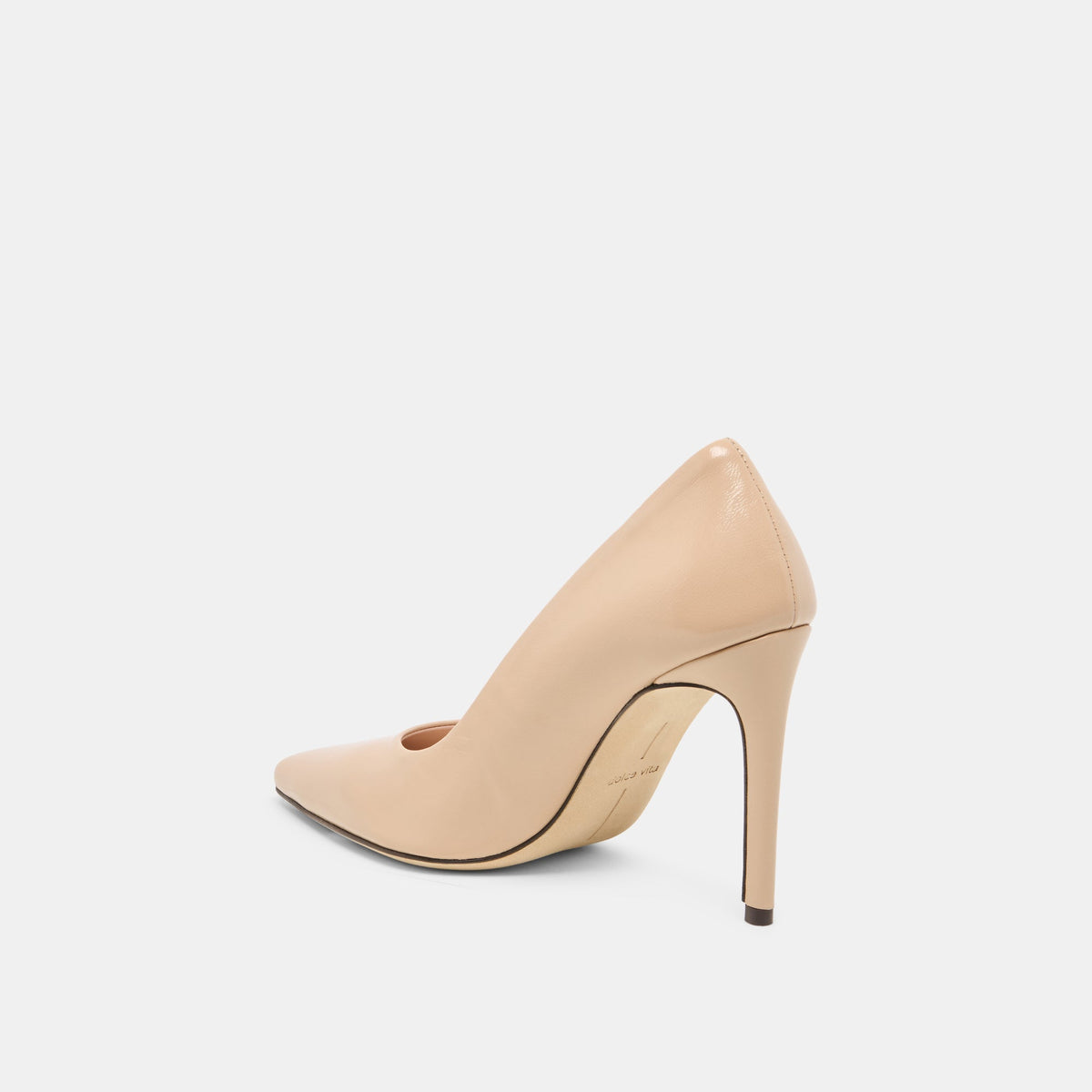 LANKY Tan Leather Closed-Toe Pump Stiletto Heels | Dolce Vita