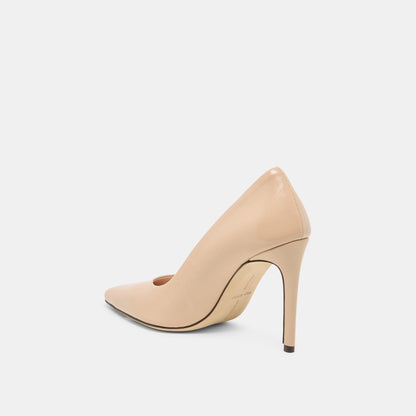 LANKY Tan Leather Closed-Toe Pump Stiletto Heels | Dolce Vita