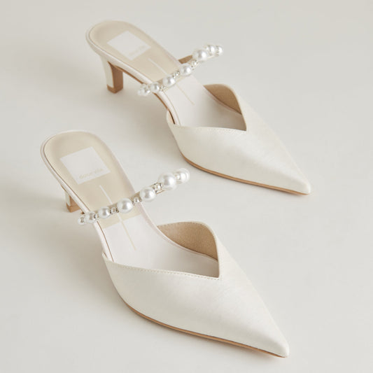 Kanika Pearl Mid Vanilla Pearl Heels | Dolce Vita