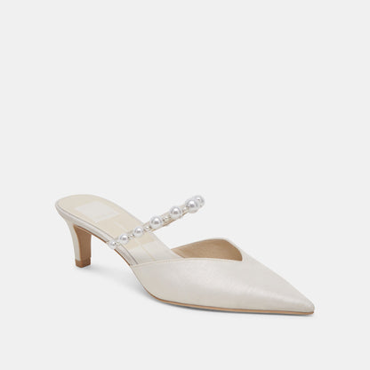 Kanika Pearl Mid Vanilla Pearl Heels | Dolce Vita