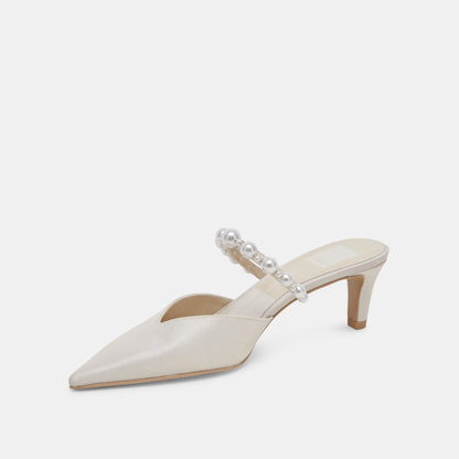 Kanika Pearl Mid Vanilla Pearl Heels | Dolce Vita