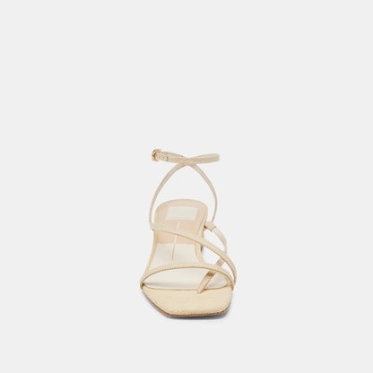 Karlos Wide Natural Woven Raffia Sandals | Dolce Vita