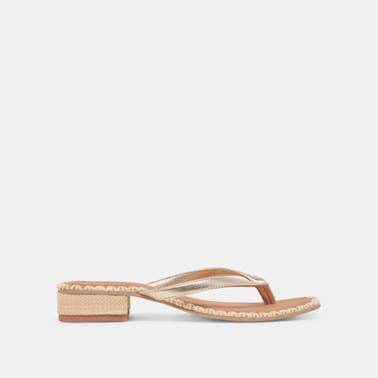 BARTY SANDALS GOLD METALLIC LEATHER
 – Dolce Vita | Dolce Vita