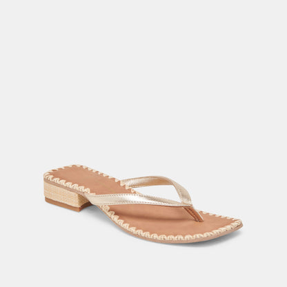 BARTY SANDALS GOLD METALLIC LEATHER
 – Dolce Vita | Dolce Vita