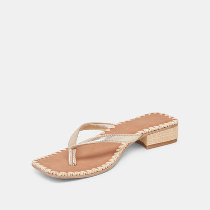 BARTY SANDALS GOLD METALLIC LEATHER
 – Dolce Vita | Dolce Vita