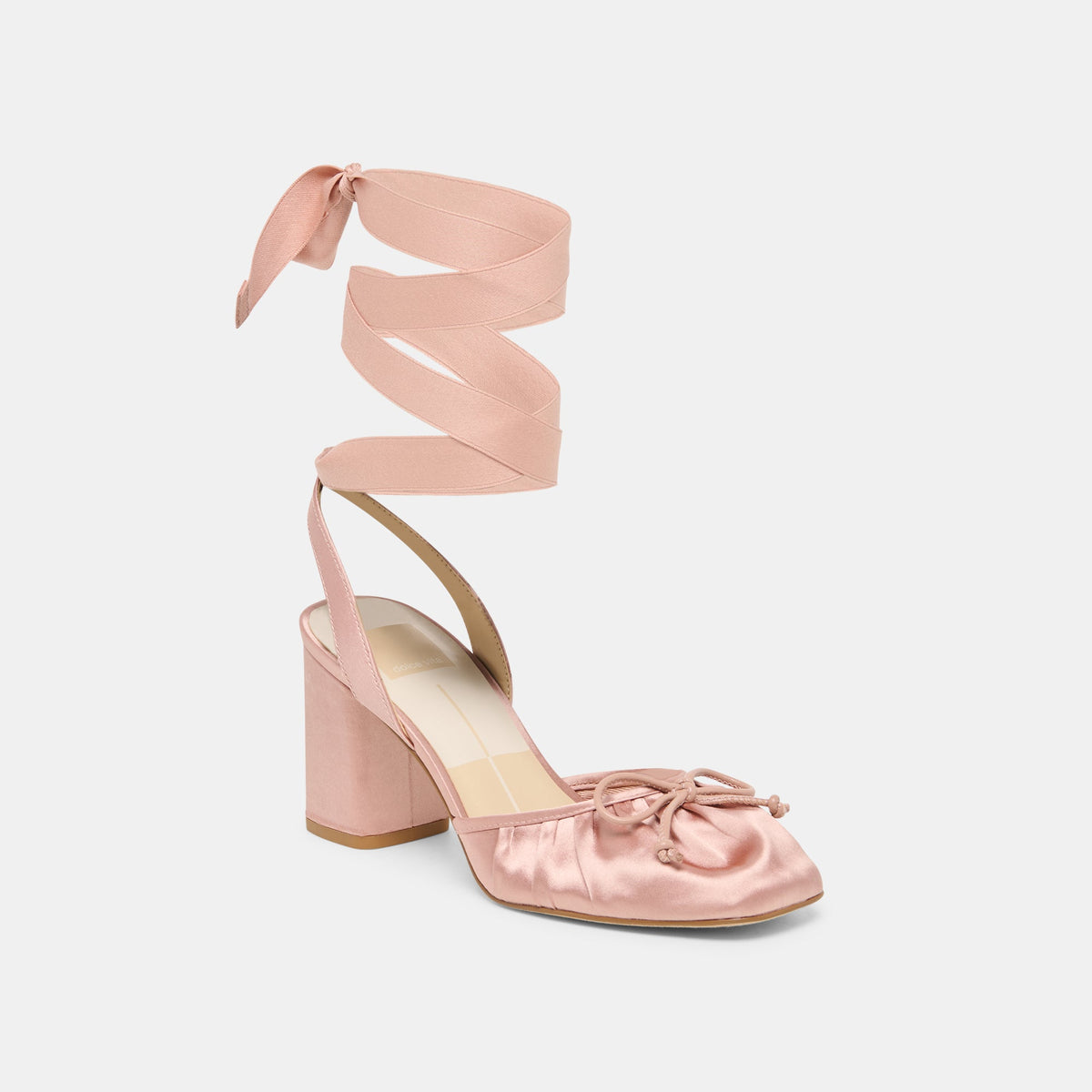 Tisha Lt Blush Satin Heels | Dolce Vita