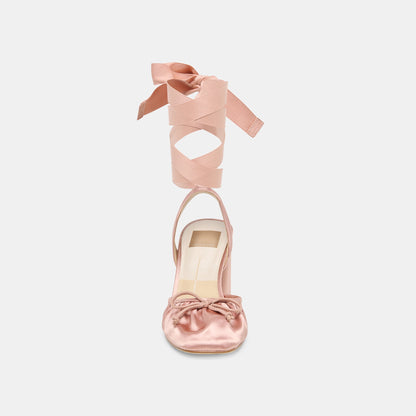 Tisha Lt Blush Satin Heels | Dolce Vita
