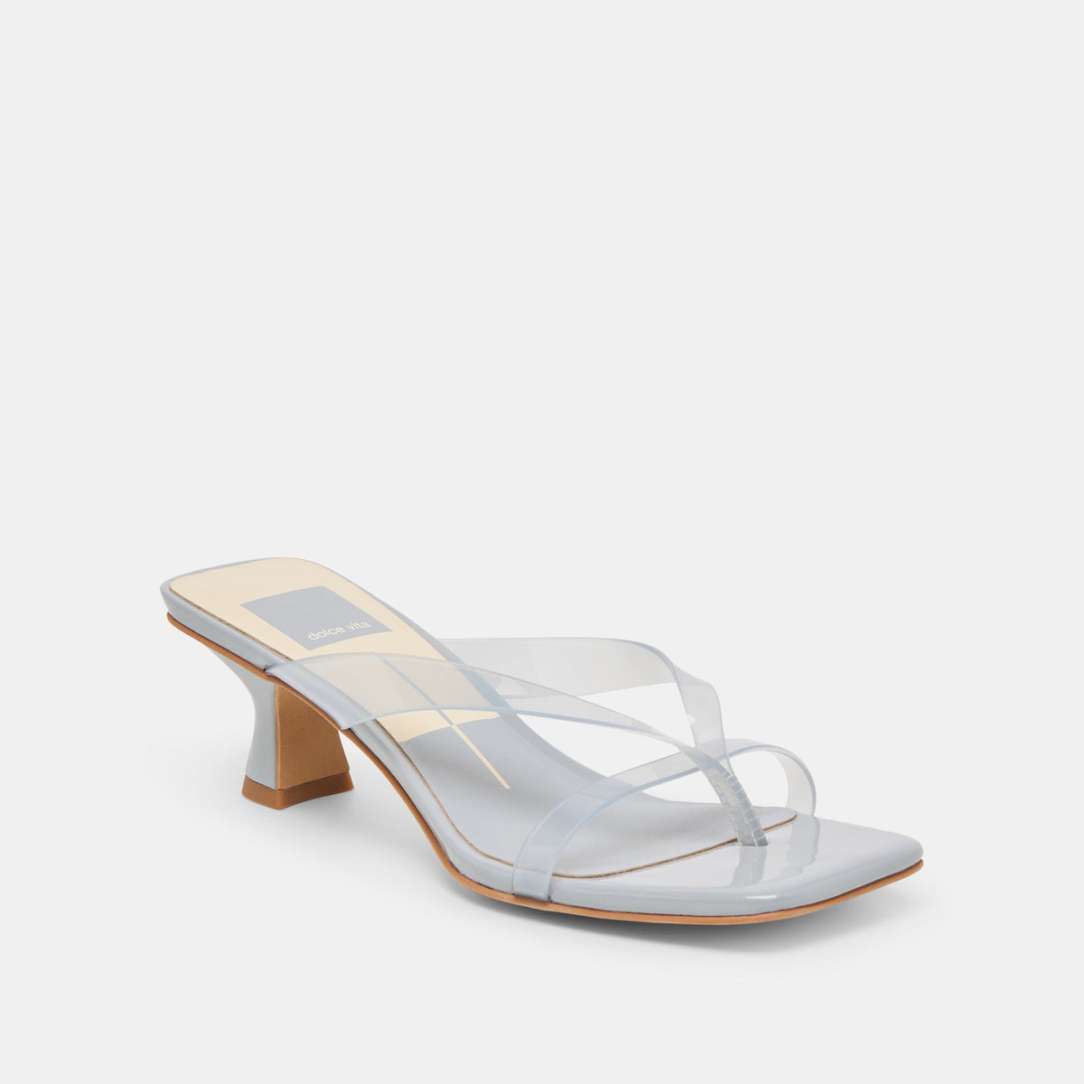 Brevel Vinyl Dusty Blue Jelly Heels | Dolce Vita