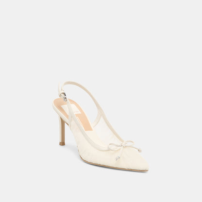 Yela White Tulle Heels | Dolce Vita