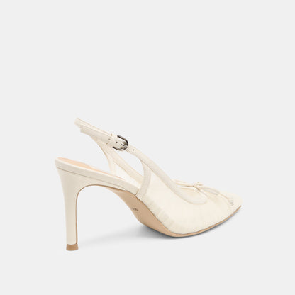 Yela White Tulle Heels | Dolce Vita