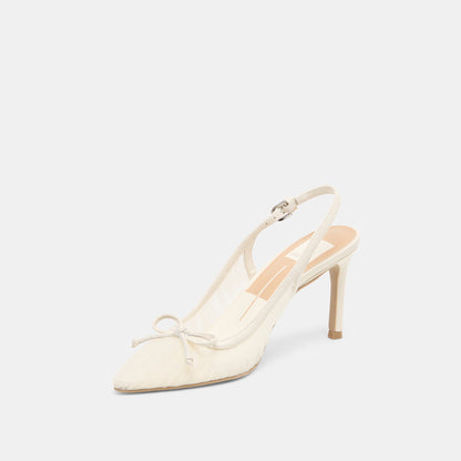 Yela White Tulle Heels | Dolce Vita