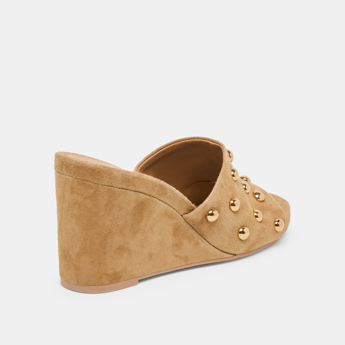 Holta Stud Lt Brown Suede Wedges | Dolce Vita