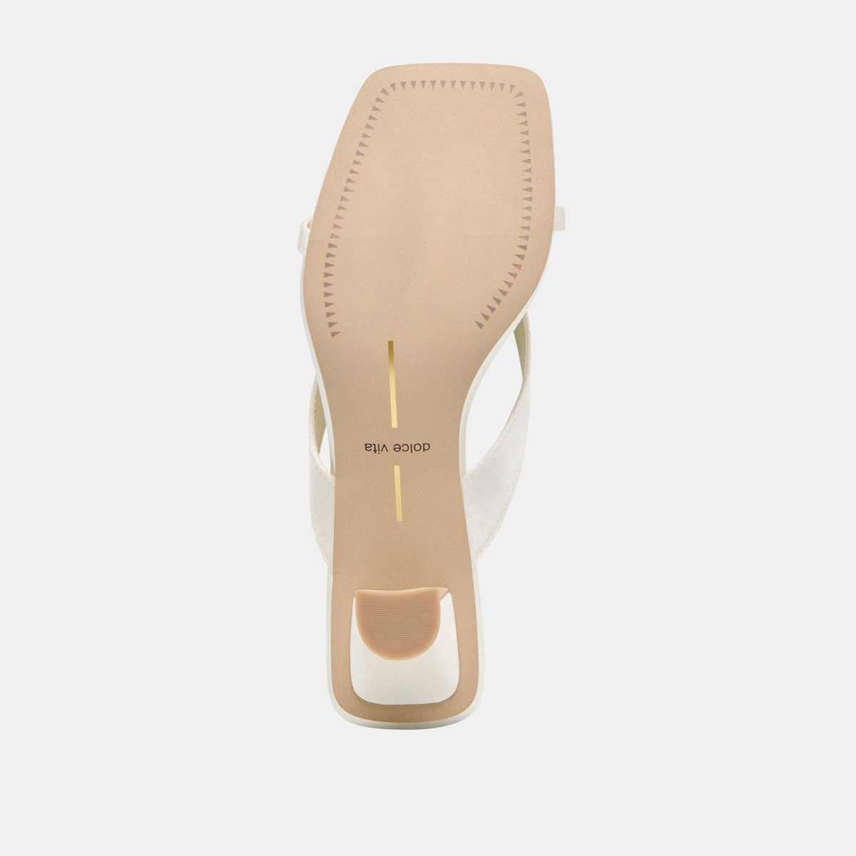 Brevel Wide True White Satin Heels | Dolce Vita