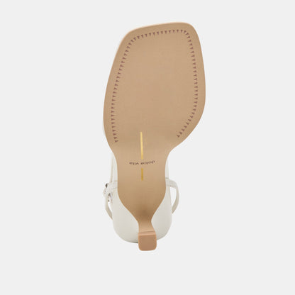 Manji True White Leather Heels | Dolce Vita