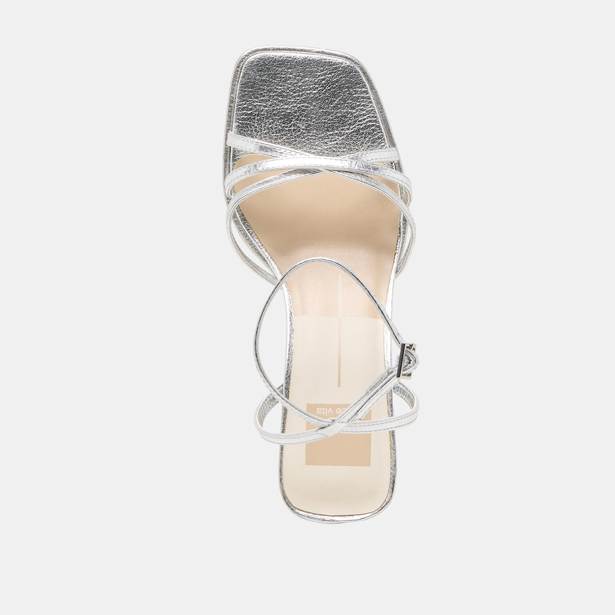 Manji Silver Metallic Leather Heels | Dolce Vita