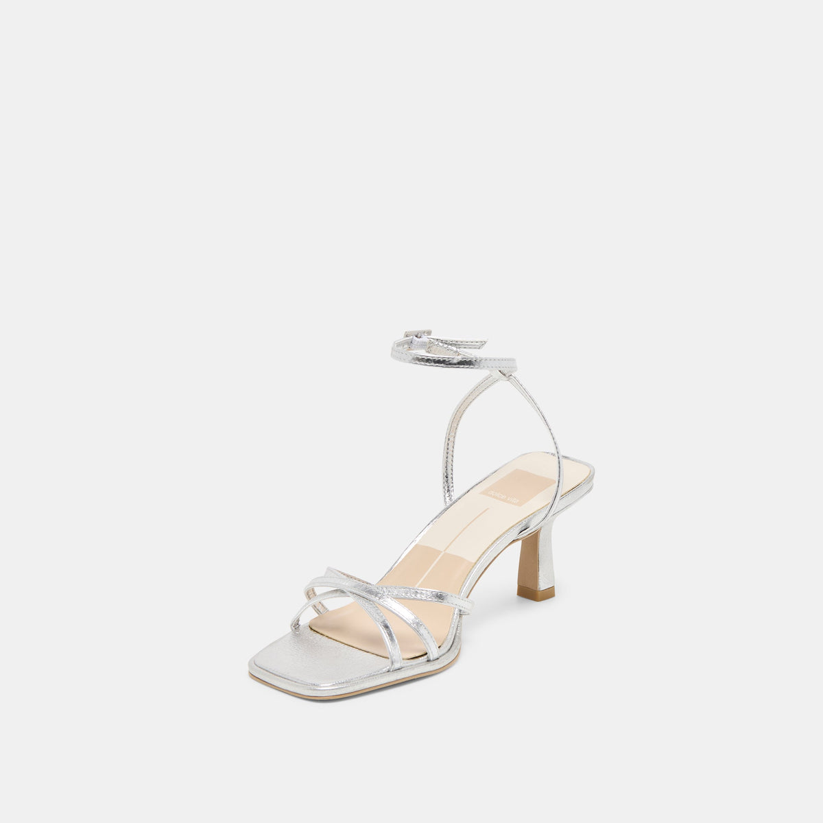Manji Silver Metallic Leather Heels | Dolce Vita