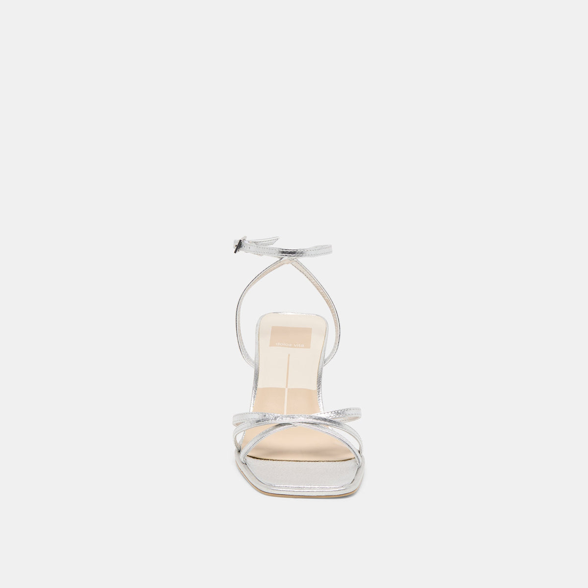 Manji Silver Metallic Leather Heels | Dolce Vita
