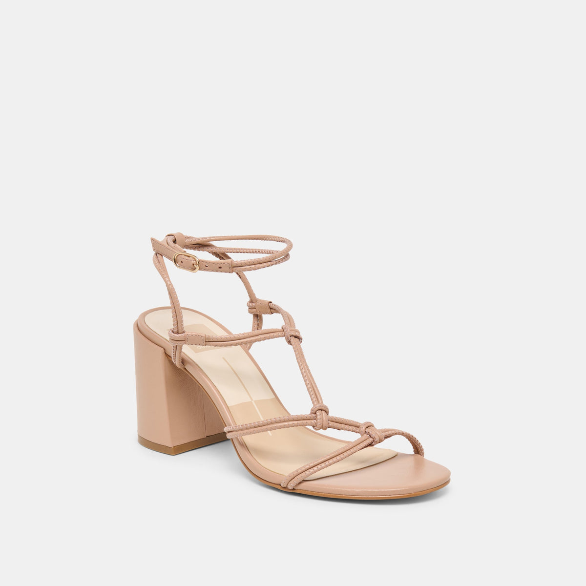 Fizzy Lt Tan Leather Heels | Dolce Vita