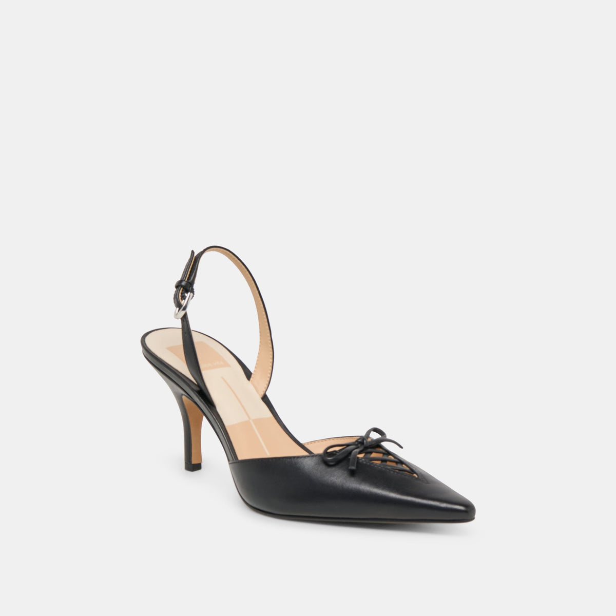 Hamya Black Leather Heels | Dolce Vita