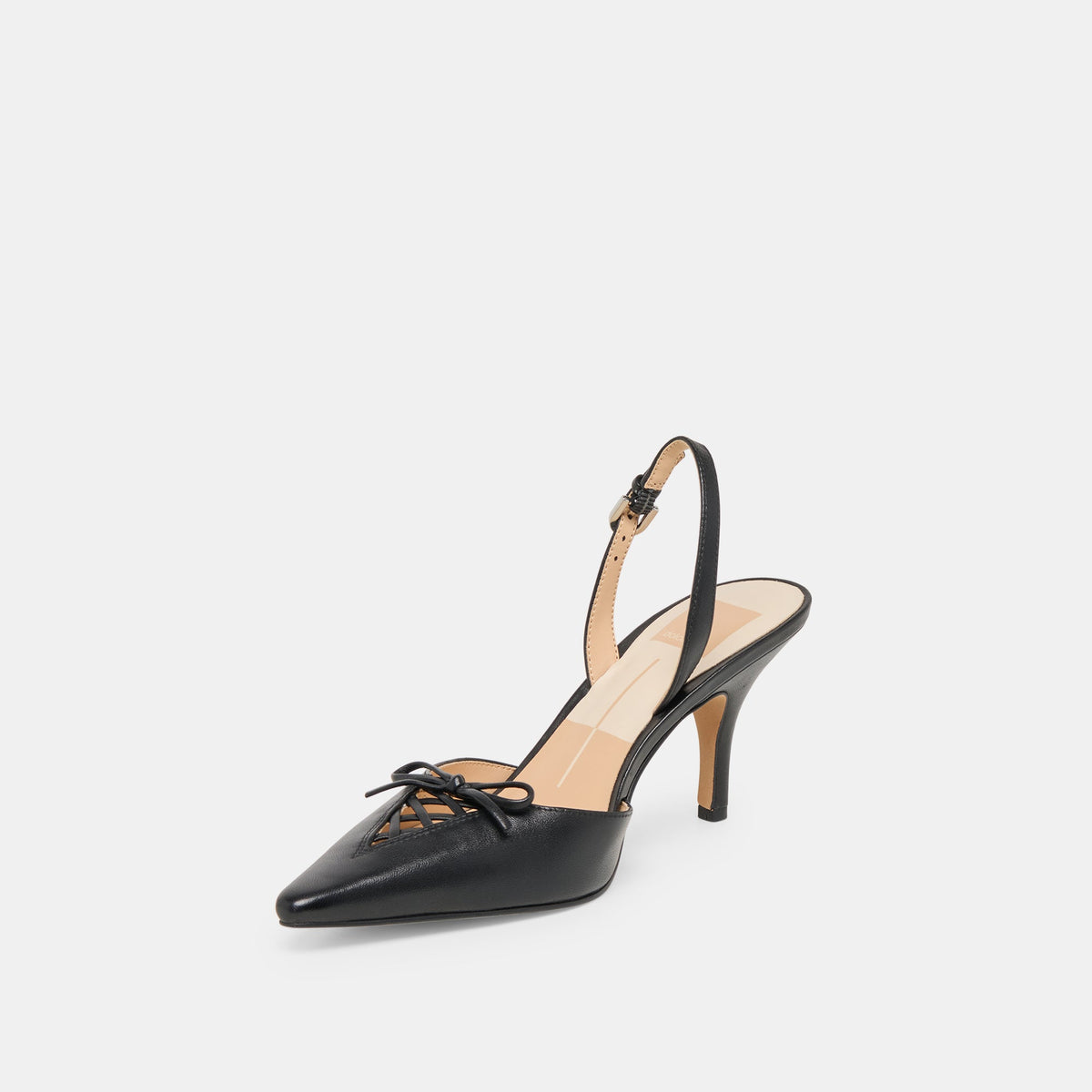 Hamya Black Leather Heels | Dolce Vita