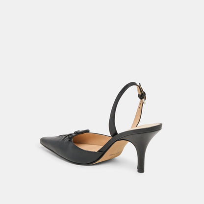 Hamya Black Leather Heels | Dolce Vita