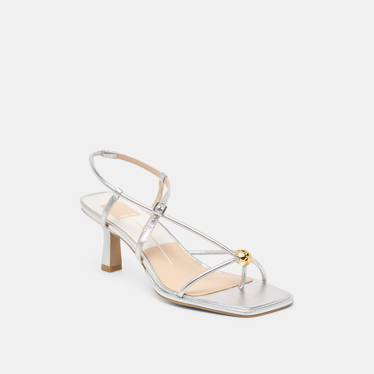 Mylee Silver Distressed Leather Heels | Dolce Vita