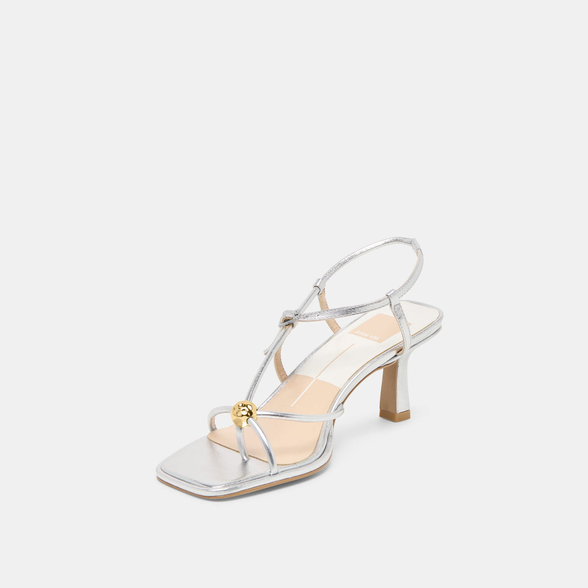 Mylee Silver Distressed Leather Heels | Dolce Vita