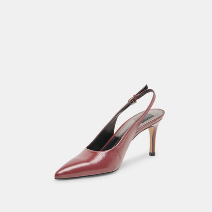 Elasi Oxblood Crinkle Heels | Dolce Vita